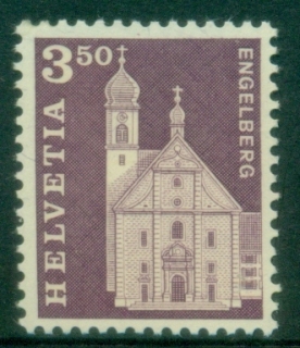 Switzerland-1968-Castles-350Fr-MUH