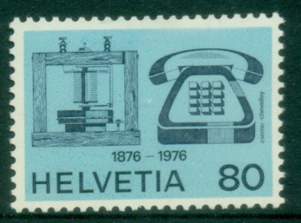 Switzerland-1976-Telephone-Centenary-MUH