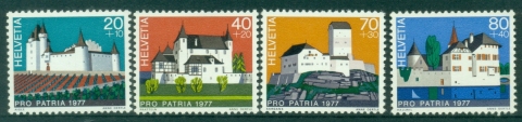Switzerland-1977-Pro-Patria-Castles-MUH
