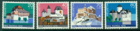 Switzerland-1978-Pro-Patria-Castles-MUH