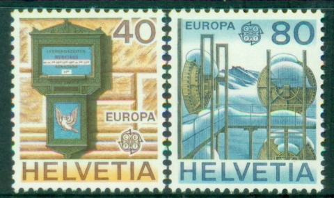 Switzerland-1979-EUROPA-Stamps-Post-Telecommunications-MUH