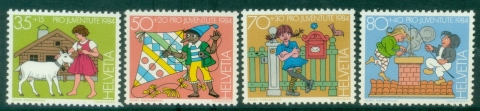 Switzerland-1984-Pro-Juventute-Childrens-Book-Characters-MUH