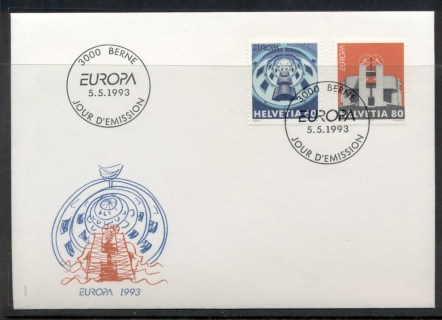 Switzerland-1993-Europa-Modern-Art-FDC