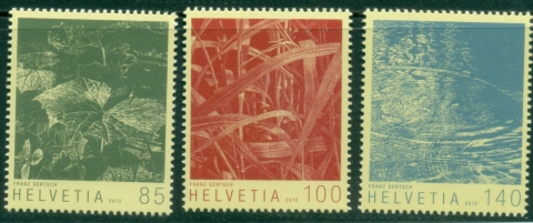 Switzerland-2012-Woodcuts-by-Franz-Gertsch-Self-Adhesive-Stamps-MUH