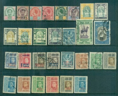 Thailand-1890s-on-Assorted-Oddments-MLH-FU