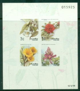 Thailand-1990-New-year-Flowers-MS-IMPERF-MUH