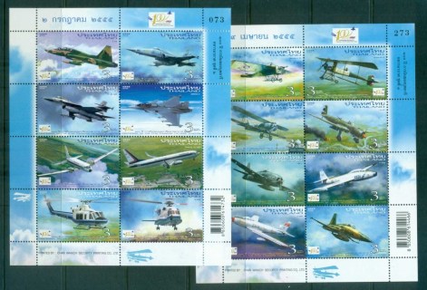 Thailand-2012-RTAF-Airforce-2xSheetlet-MUH-lot82093