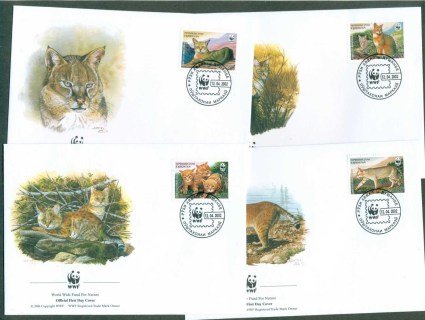 Tajikistan-2002-WWF Reed Cat 4x FDC