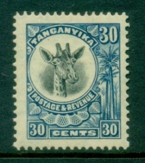 Tanganyika-1922-25-Pictorial-Giraffe-30c-MLH