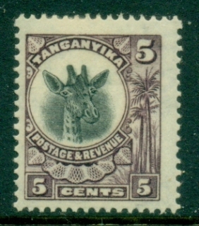 Tanganyika-1922-25-Pictorial-Giraffe-5c-MLH