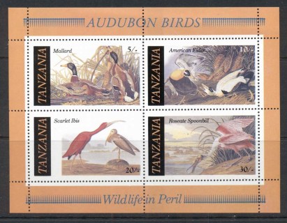 Tanzania-1986-Audubon-Birds-MS-MUH