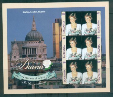 Tanzania-1998-Princess-Diana-In-Memoriam-MS-MUH-lot82042