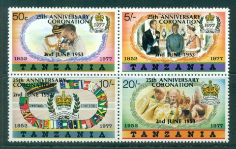 Tanzania 1978 QEII Coronation 25th Anniversary Opt