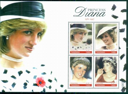 Tanzania 2011 Princess Diana in Memoriam, 50th Birth Anniv MS