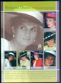 Tanzania 2007 Princess Diana in Memoriam, 10th Anniv., In Loving Memory MS