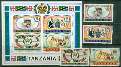 Tanzania-1977-QEII-Coronation-25th-Anniversary-MS-MUH