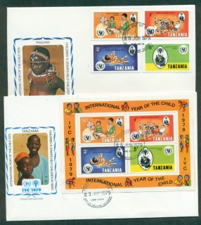 Tanzania-1979-IYC-International-Year-of-the-Child-2x-FDC-lot32126