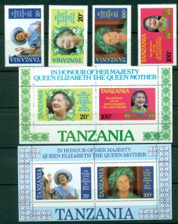 Tanzania-1985-Queen-Mother-85th-Birthday-MS-MUH-Lot17889