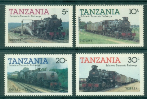 Tanzania-1985-Trains-Locomotives-MUH