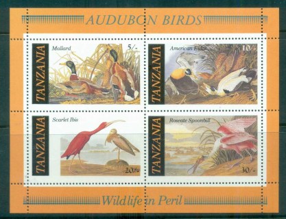 Tanzania-1986-Audubon-Birds-MS-MUH