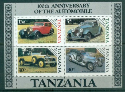 Tanzania-1986-Automobile-Centenary-MS-lot84781