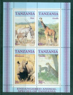 Tanzania-1986-Endangered-Wildlife-MS-MLH-lot84782