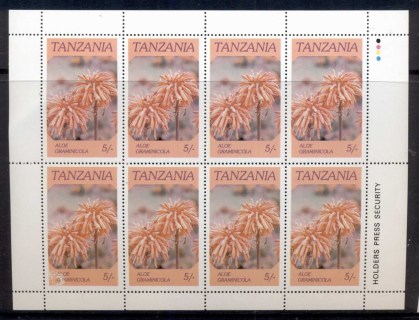 Tanzania-1986-Flowers-5-sheetlet-MUH