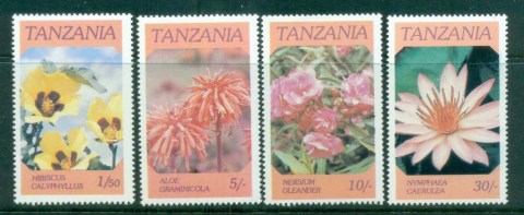 Tanzania-1986-Flowers-MLH-lot84779