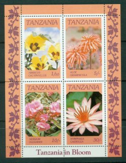 Tanzania-1986-Flowers-MS-MUH-Lot17890