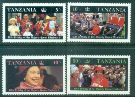 Tanzania-1987-QEII-60th-Birthday-MLH-lot84787