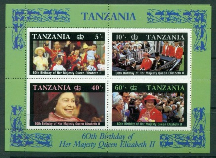 Tanzania-1987-QEII-Birthday-MS-MUH-Lot17887