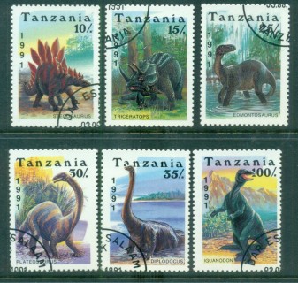 Tanzania-1991-Dinosaurs-CTO-lot84786