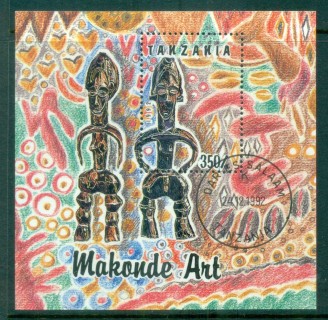 Tanzania-1992-Makonde-Art-MS-CTO-lot84791