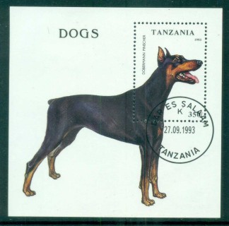 Tanzania-1993-Dogs-MS-CTO-lot84811