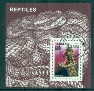 Tanzania-1993-Reptiles-MS-CTO-lot84812