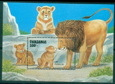 Tanzania-1993-Wild-Animals-Lion-MS-MUH