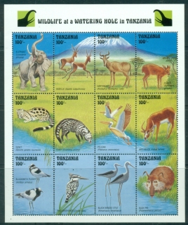 Tanzania-1993-Wildlife-at-a-Watering-Hole-MS-MUH