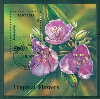 Tanzania-1995-Flowers-MS-CTO-lot84828