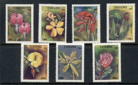 Tanzania-1995-Flowers-Orchids-MUH