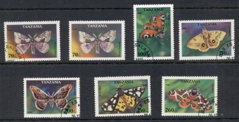 Tanzania-1996-Insects-Butterflies-Moths-CTO