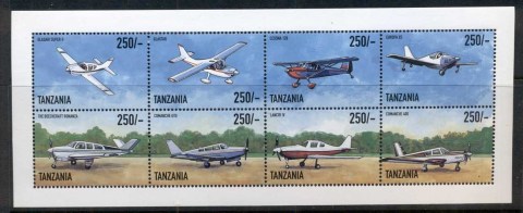 Tanzania-1999-Airplanes-sheetlet-8-MUH