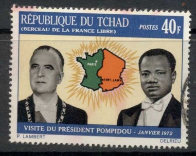 Chad 1972 President Pompidou