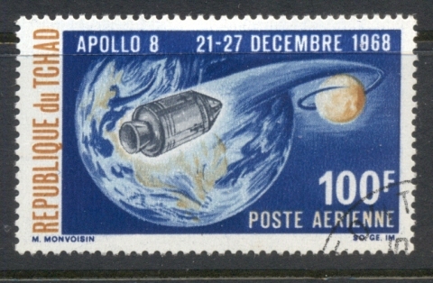 Chad 1969 Apollo 8 Moon Orbit