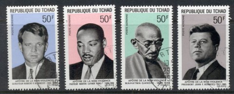 Chad 1969 Non Violence, Kennedy, Gandhi, King