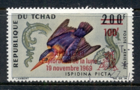 Chad 1970 Birds Opt Apollo XII 100f