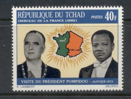 Chad 1972 Visit of Pres. Pompidou