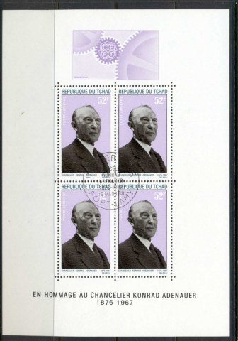 Chad 1967 Konrad Adenauer sheetlet