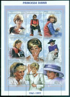 Chad 1997 Princess Diana in Memoriam, The Many Faces of Diana 450f MS