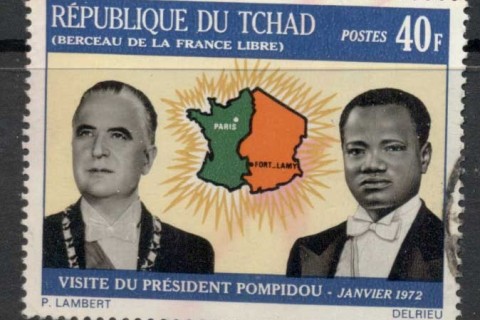 Chad 1972 President Pompidou