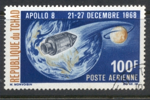 Chad 1969 Apollo 8 Moon Orbit